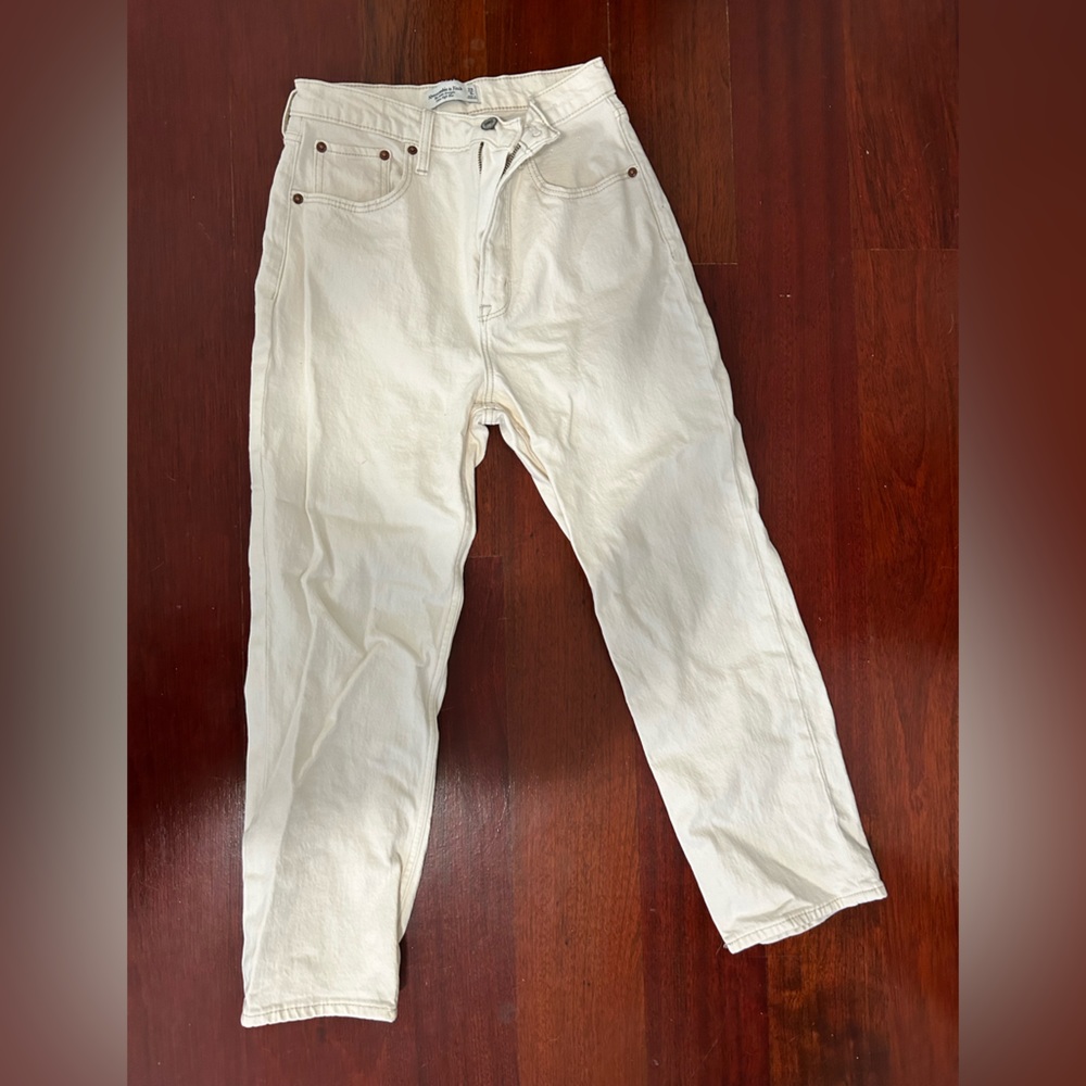 Abercrombie ankle straight ultra high rise